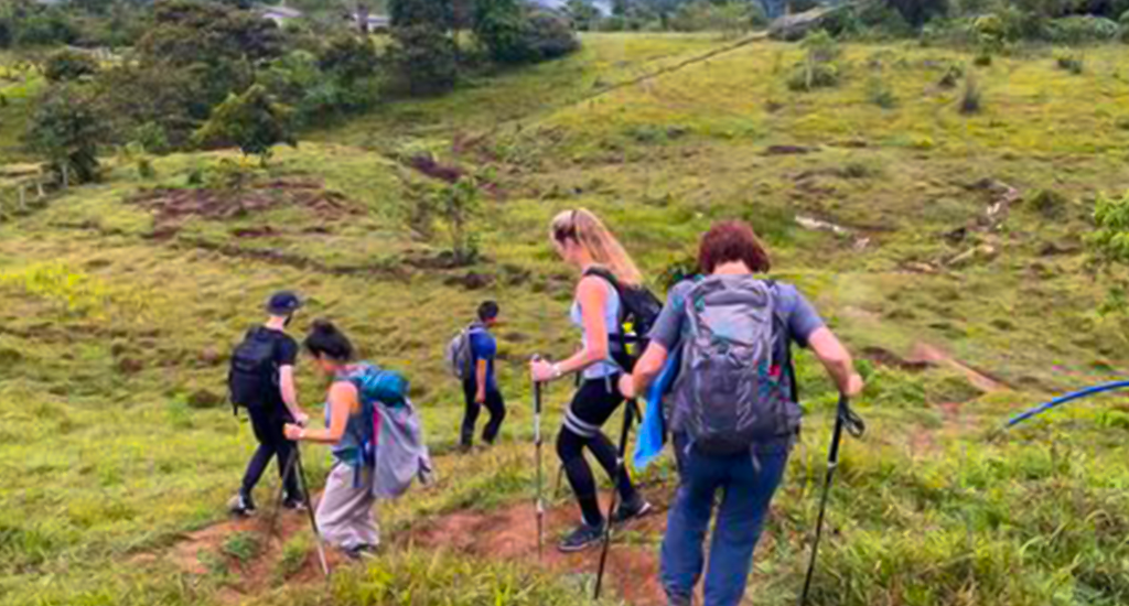 Personas realizando hiking